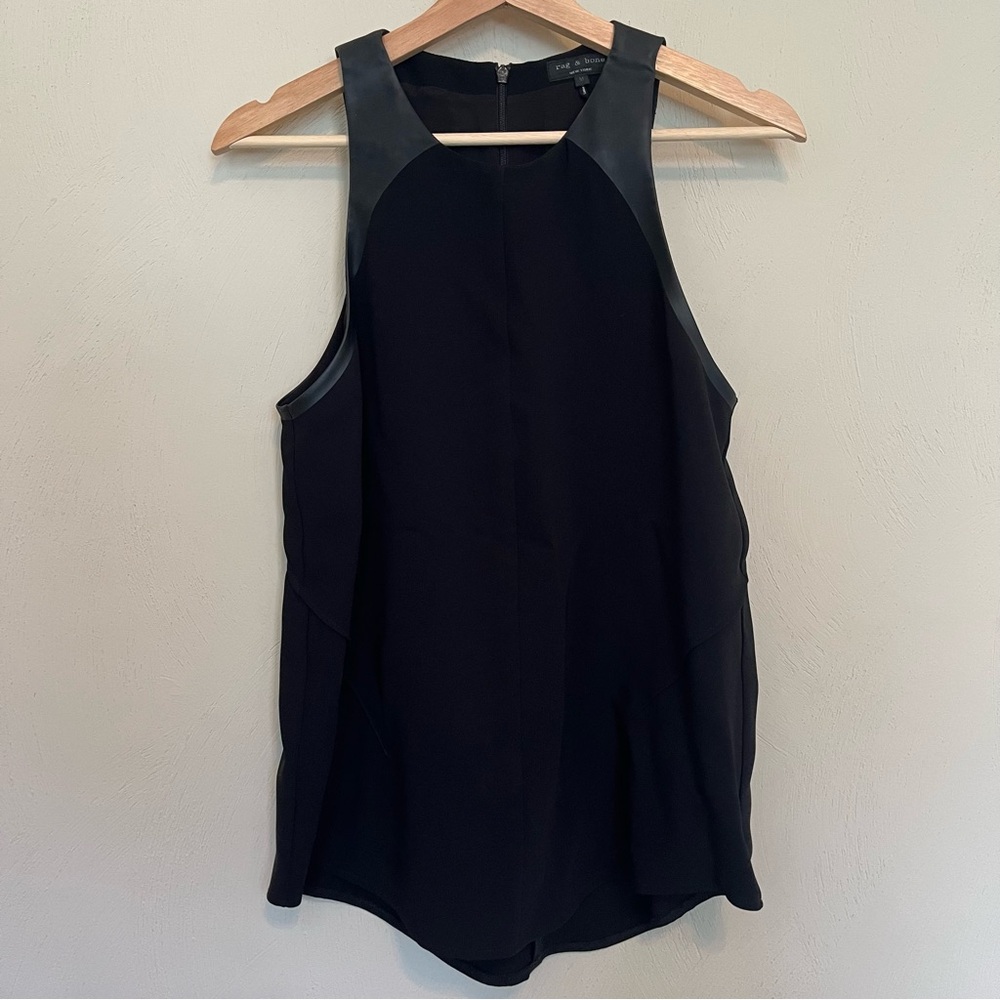 Rag & Bone black mixed media tank